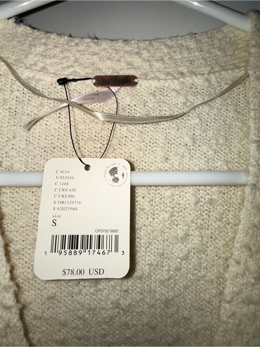 Free People Found My Friend Cardigan - cream - Picture 4 of 4